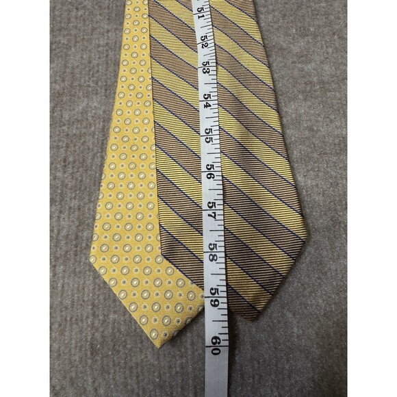 Brooks Brothers Tie Lot of 2: Repp Stripe,‎ Geometric Dots, Both Gold - Picture 5 of 9